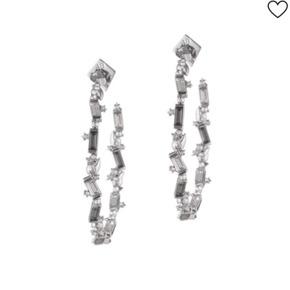 Alexis Bittar Crystal Baguette Hoop Earrings - Picture 2 of 7